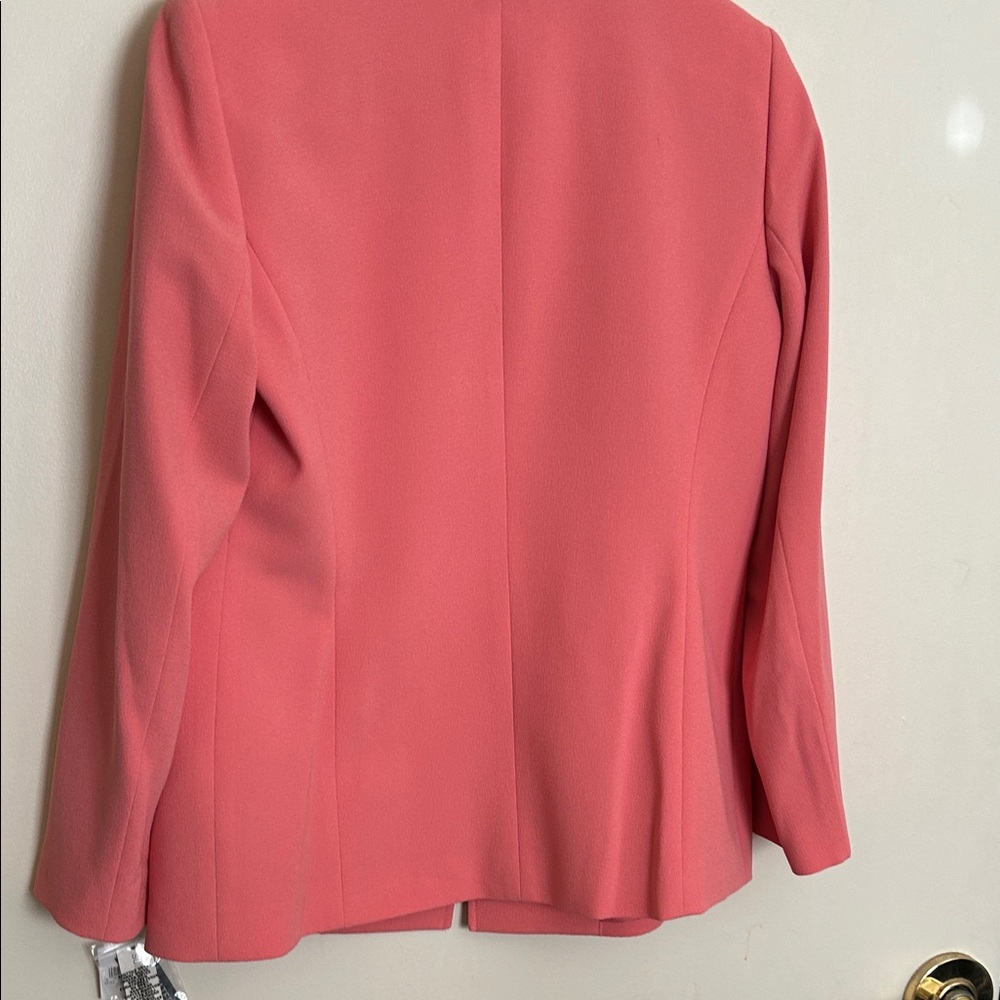 Bar III Coral Double-Breasted Blazer with Gold Buttons - Picture 4 of 4